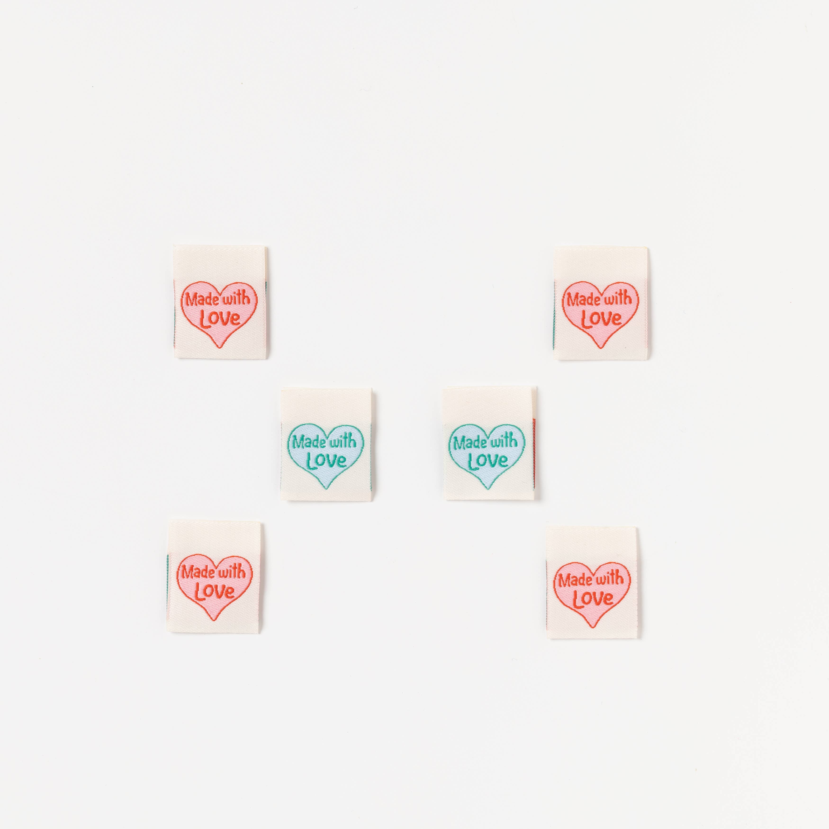 Little Rosy Cheeks - Made with love - Sewing Labels for Clothes and Gifts - Pack of 6
