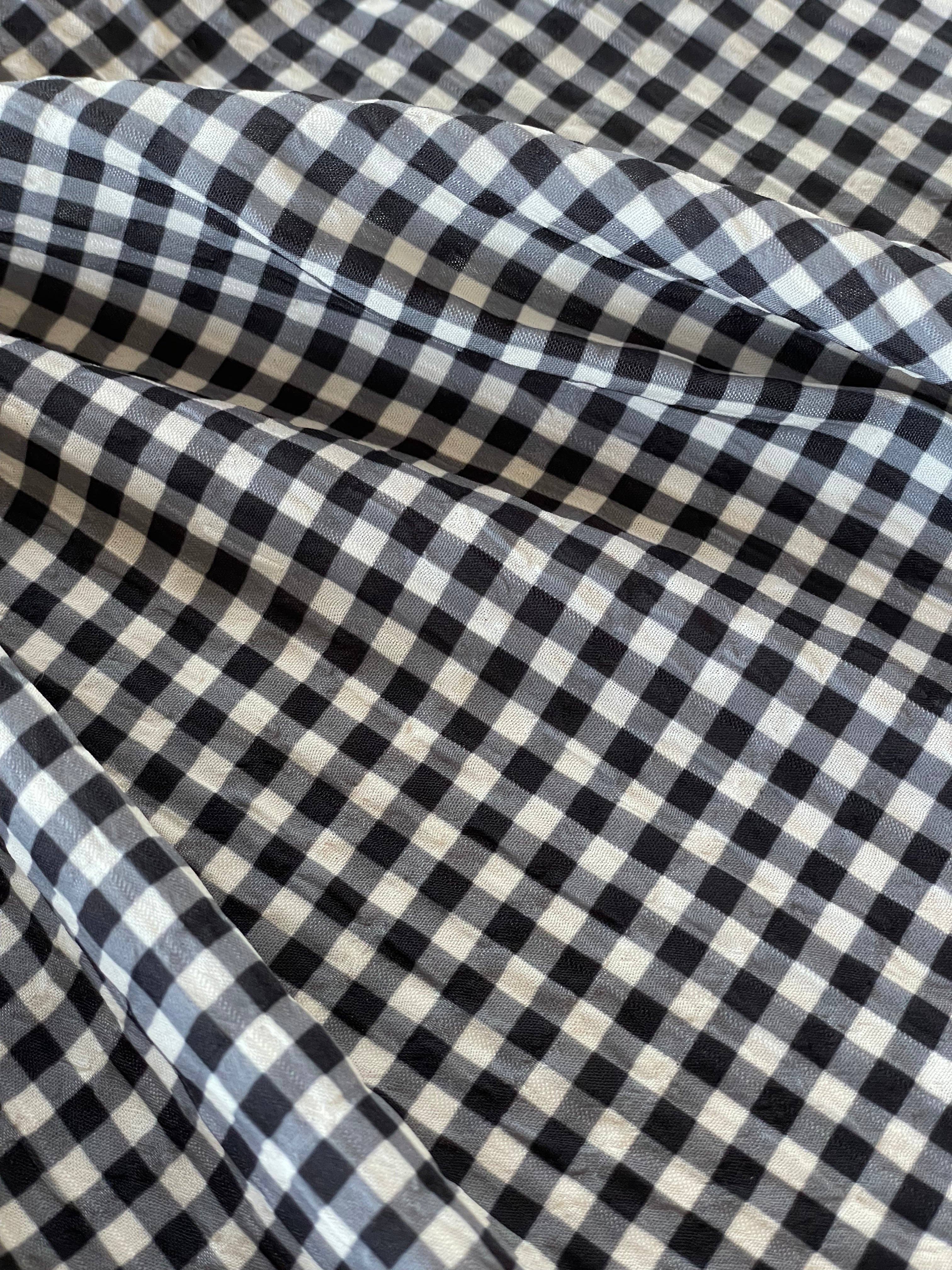 Seersucker Fabric – Vicky in Ivory and Black Limited Edition | Atelier 27