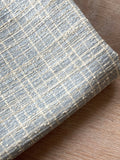 Atelier 27 Augustin print jacquard fabric in glacier blue, ivory and gold metallic