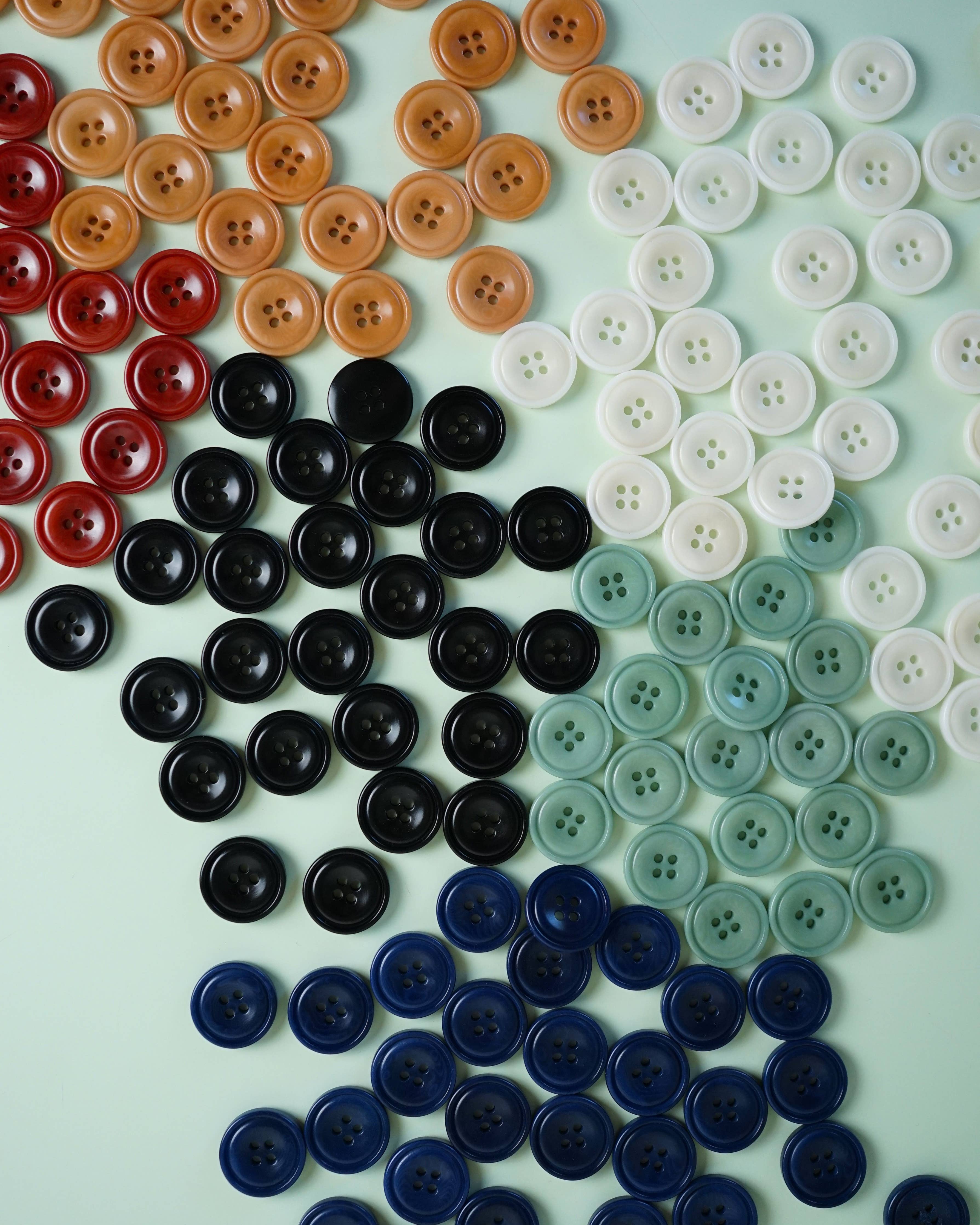 Amber 3/4" Corozo Nut Buttons: Set of 6