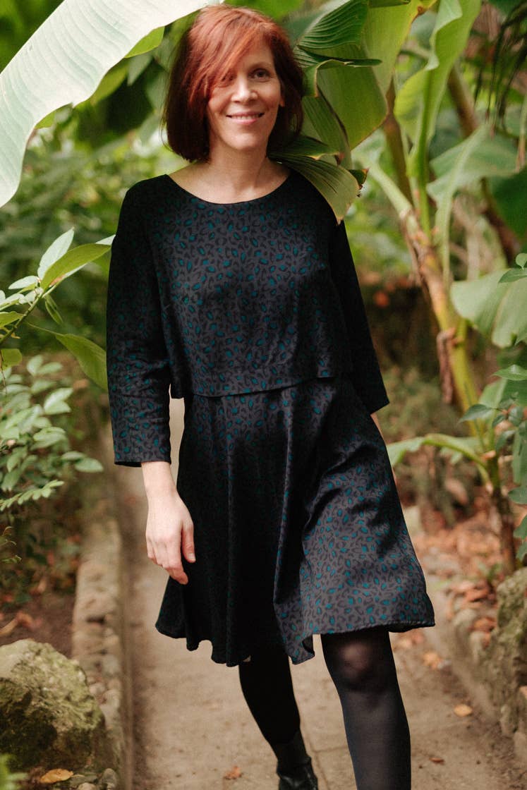 Eglantine et Zoé - Bagheera Anthracite Viscose Fabric