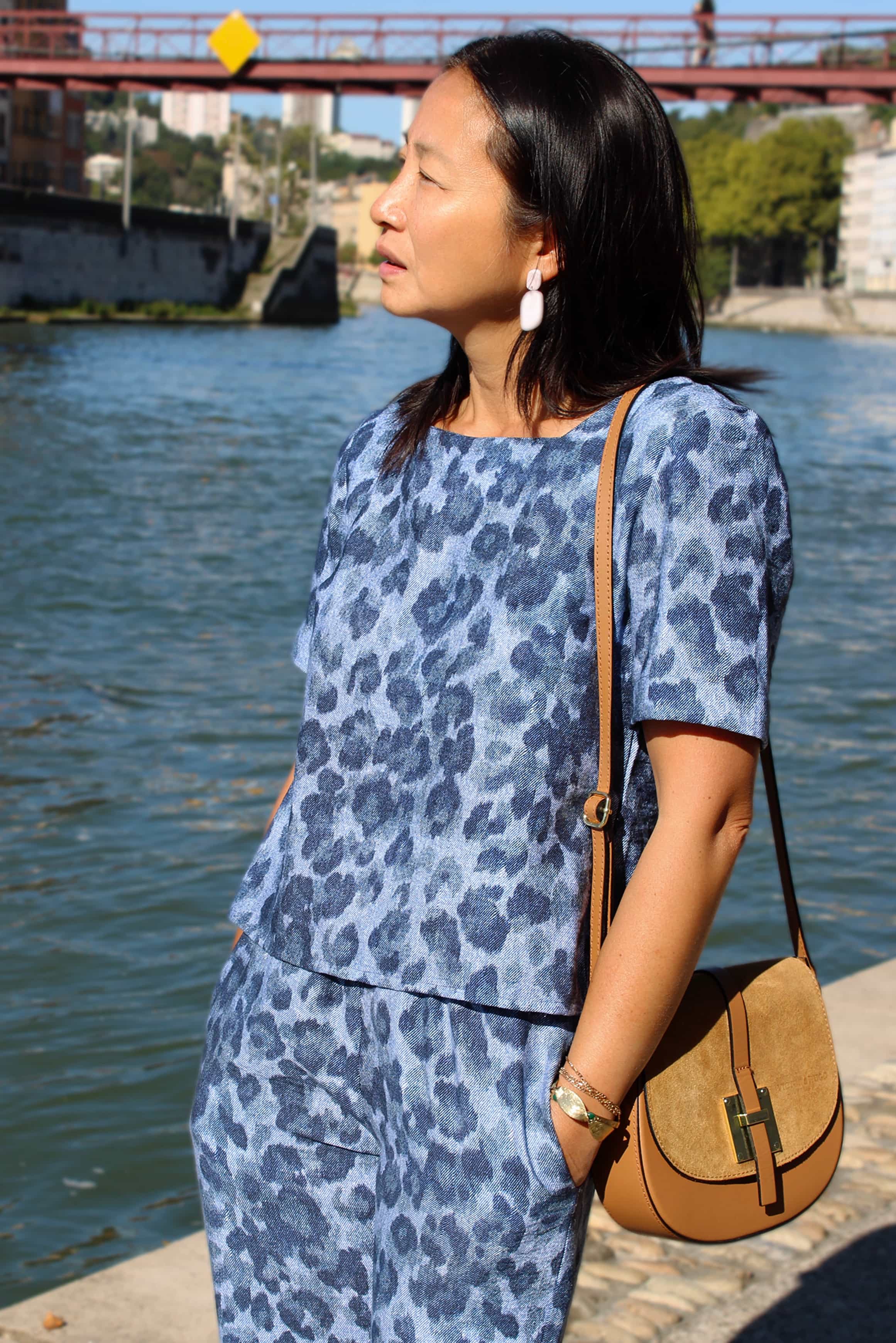 Slub Viscose Fabric – Denim Leopard – My Dress Made