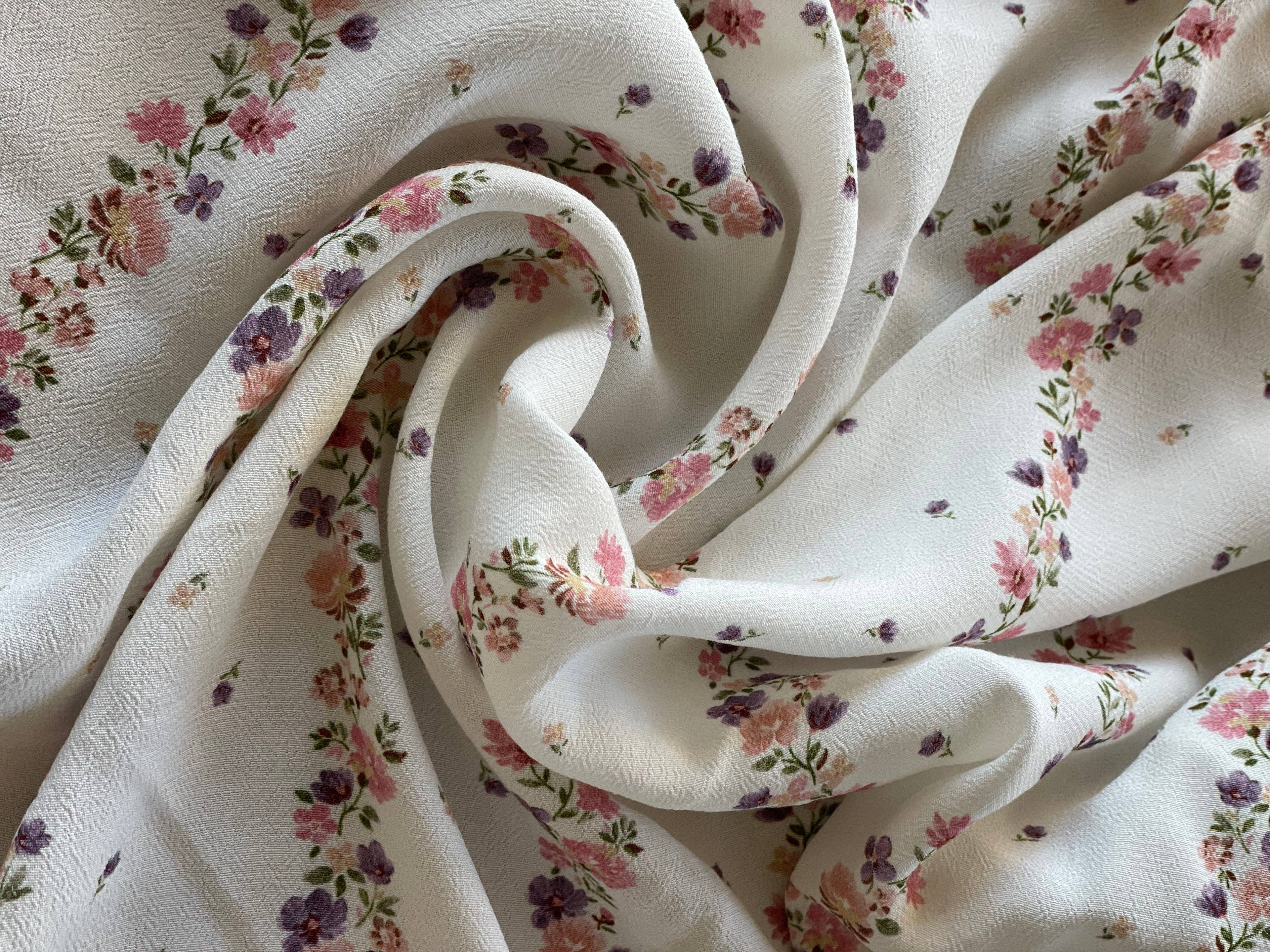 Moroccan Viscose Crepe Fabric – Marissa Print in Parma – Atelier 27