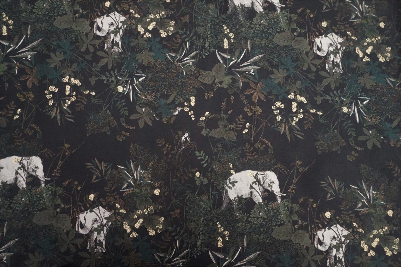 Viscose Lawn Fabric – Elephant Habitat Midnight – Lady McElroy