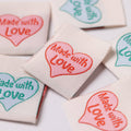 Little Rosy Cheeks - Made with love - Sewing Labels for Clothes and Gifts - Pack of 6