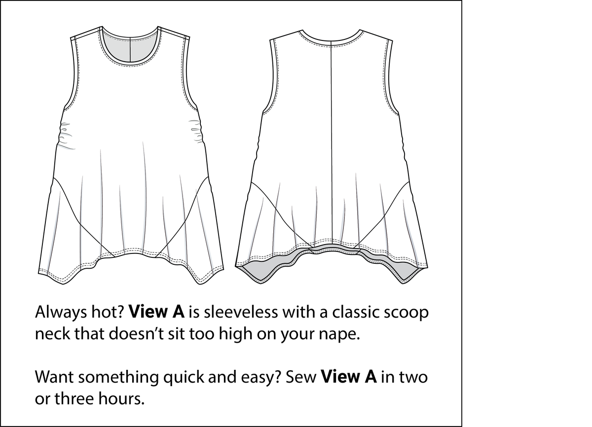 Style Falcon Gorgeous Godet Top Sewing Pattern
