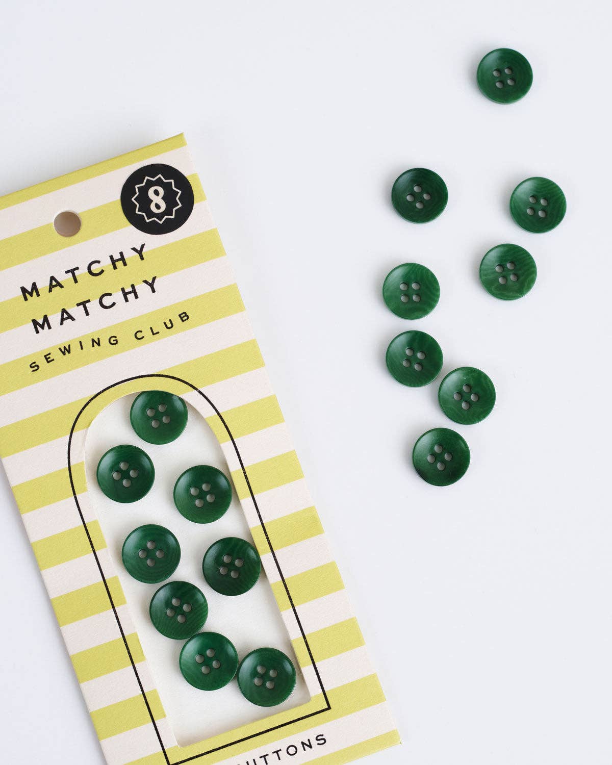 Juniper 1/2" Corozo Nut Buttons: Set of 8