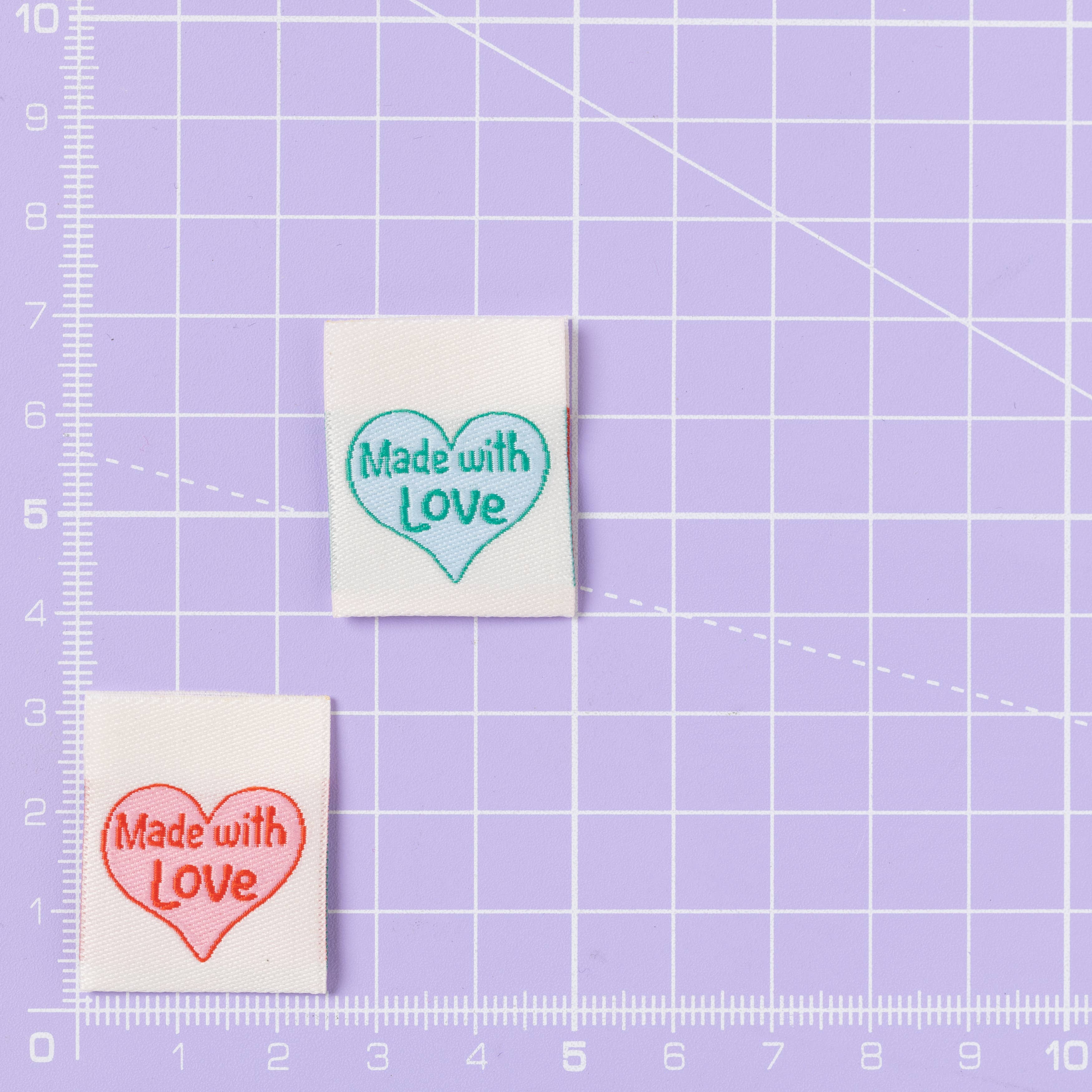Little Rosy Cheeks - Made with love - Sewing Labels for Clothes and Gifts - Pack of 6