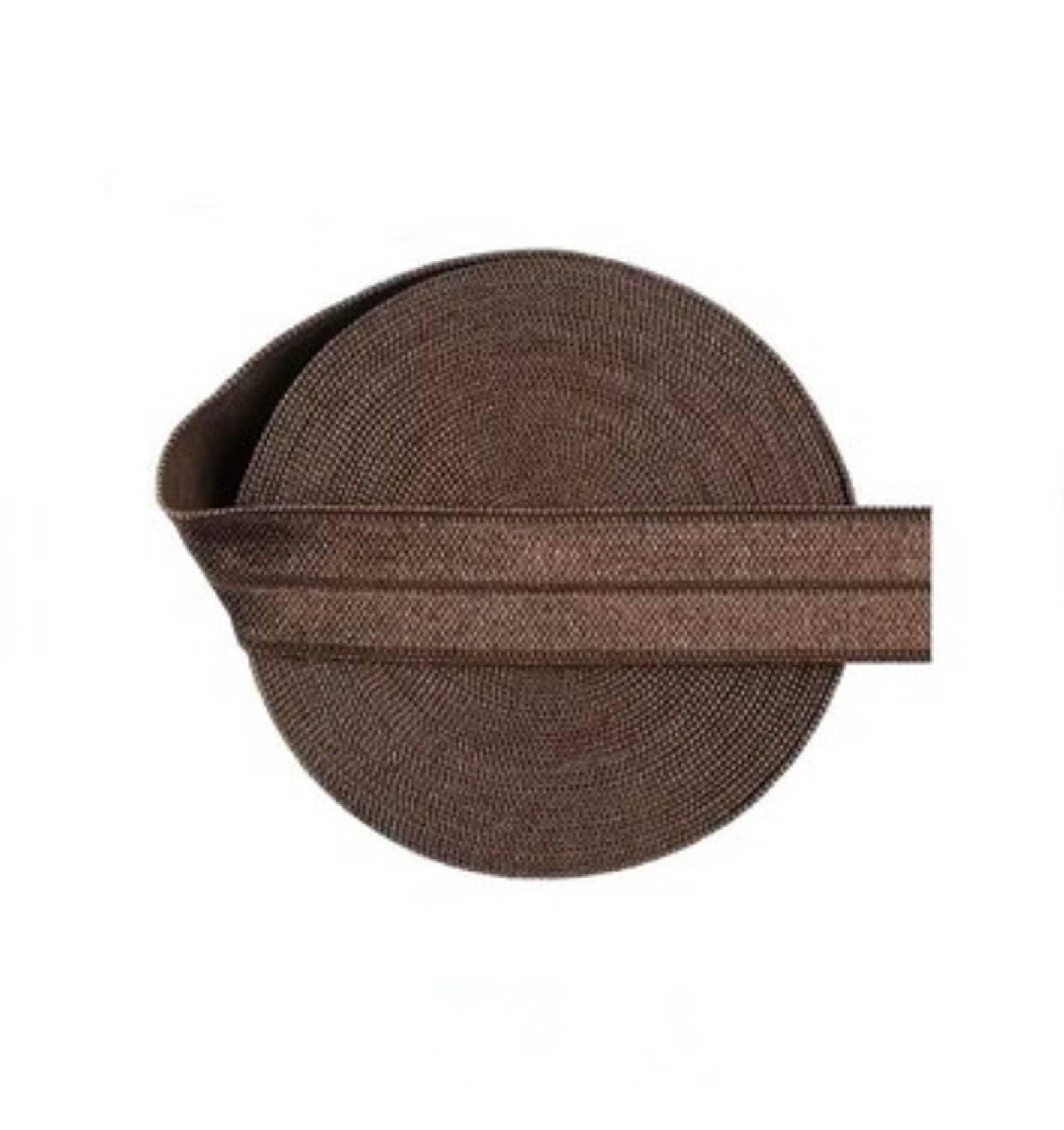 Brown fold over elastic, brown elastic for headbands : By yard