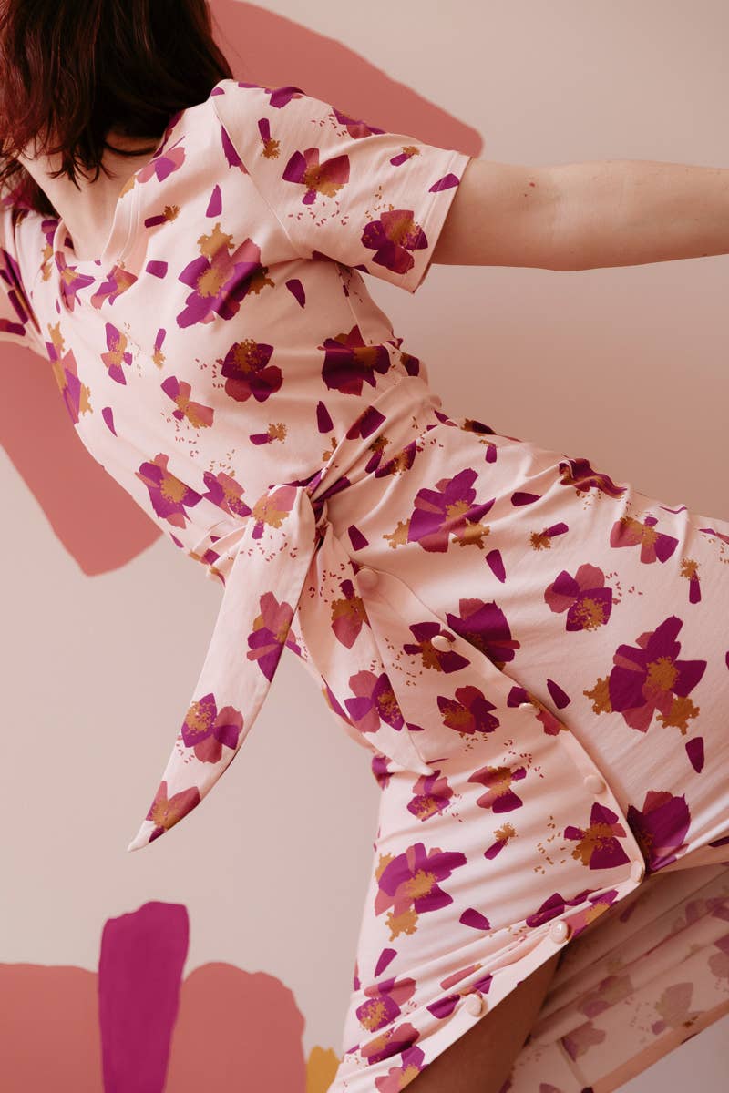 Eglantine et Zoé - Anémone Nude Organic Cotton Jersey Fabric