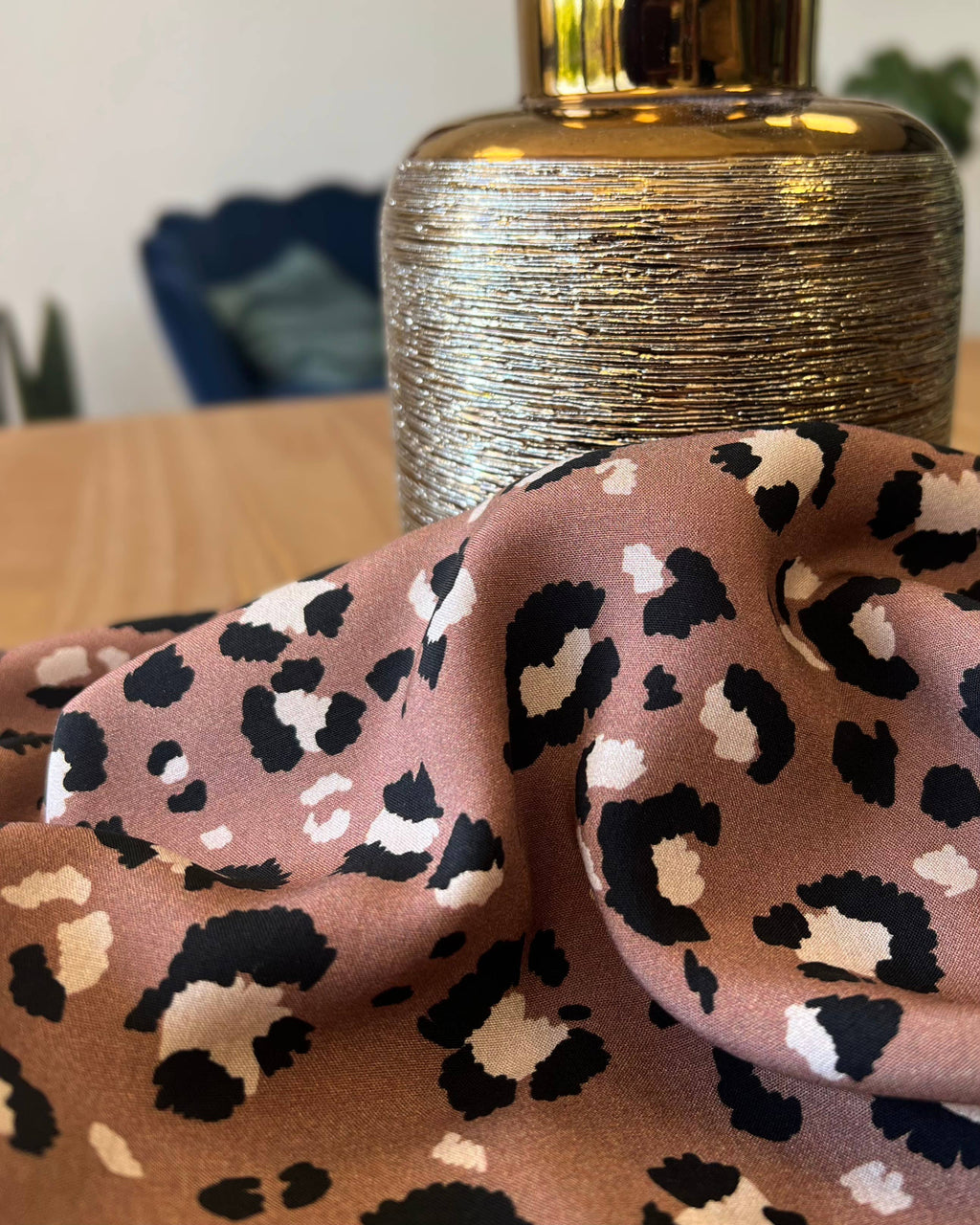 Viscose Poplin Fabric – Mocha Leopard – My Dress Made