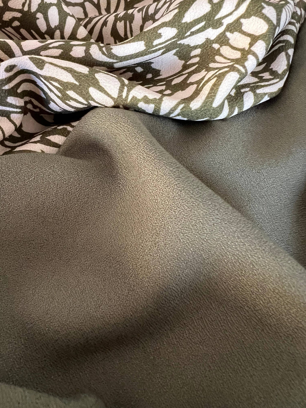 Viscose Crepe Fabric – Khaki | My Dress Made