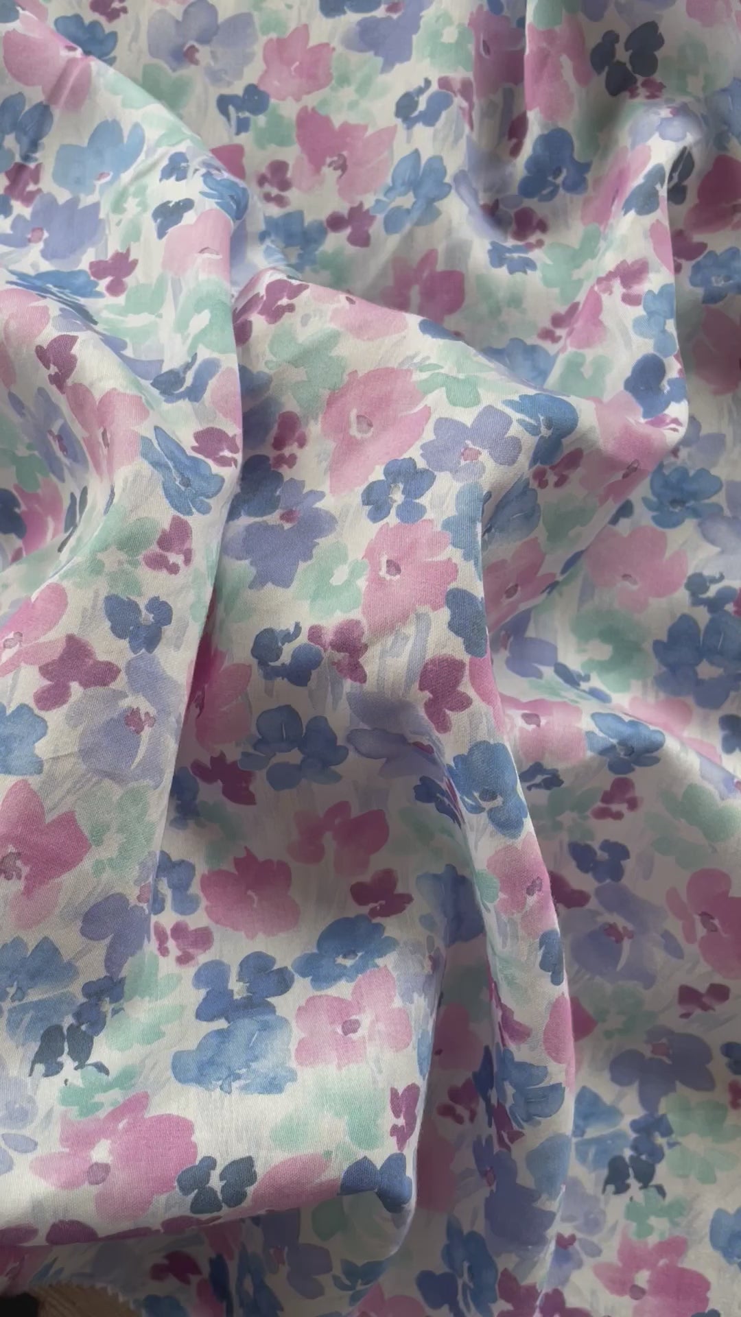 Cotton Satin Fabric – Flora Print – Atelier 27
