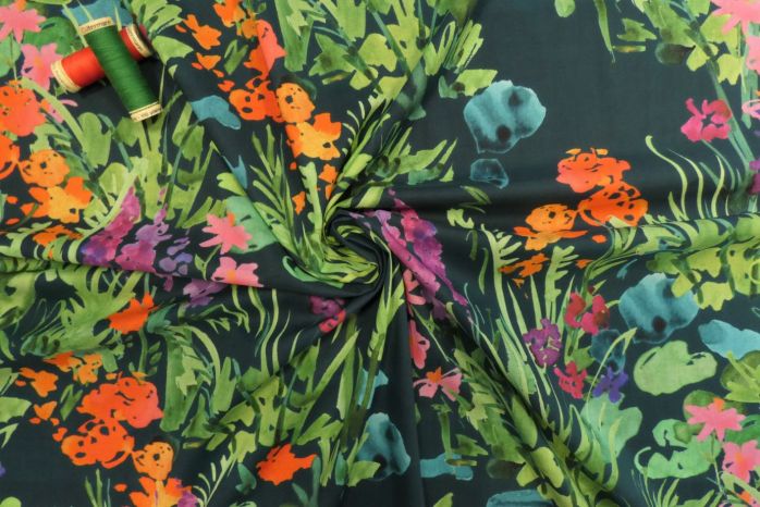 Cotton Lawn Fabric – Rainbow Meadow – Lady McElroy