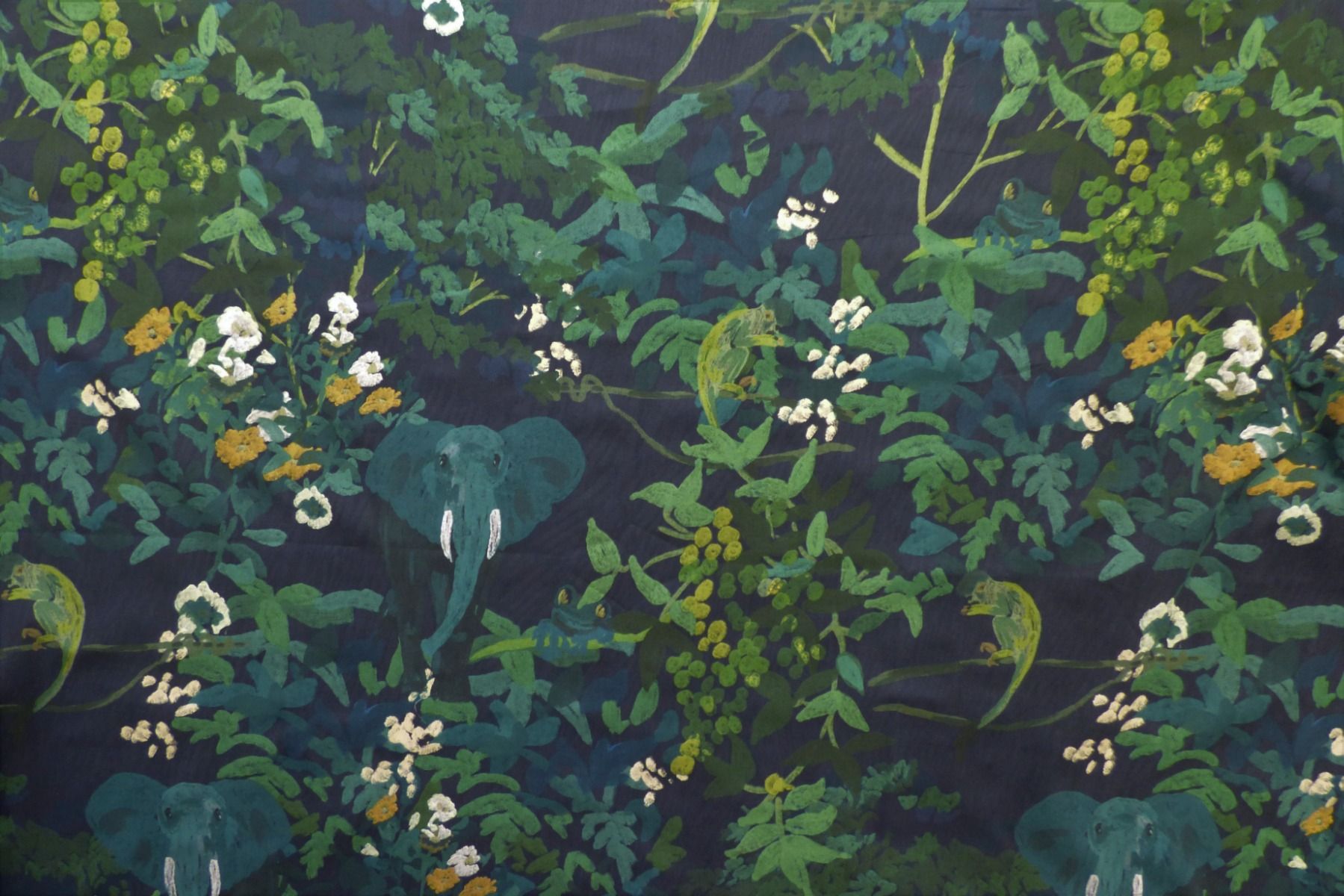 Viscose Lawn Fabric – The Elephant & The Chameleon – Lady McElroy