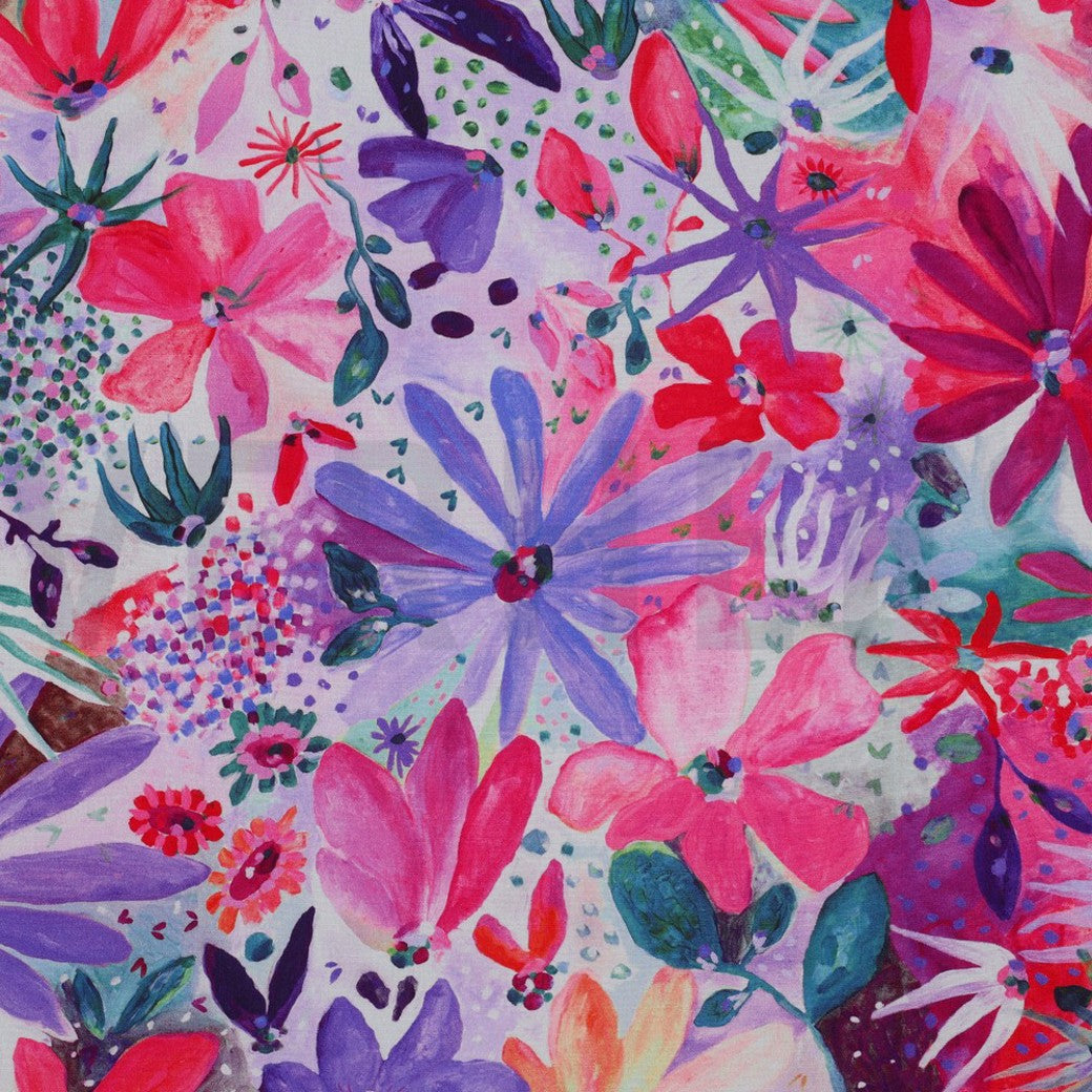 LENZING™ ECOVERO™ Viscose Fabric – Digital Soiree Pink – Nerida Hansen