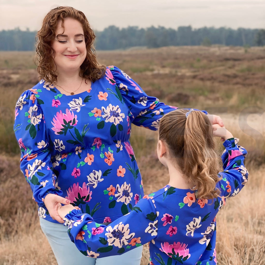 French Terry Fabric – Digital Colette Black – Nerida Hansen