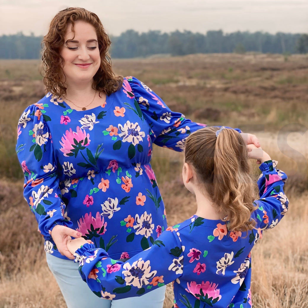 French Terry Fabric – Digital Colette Black – Nerida Hansen