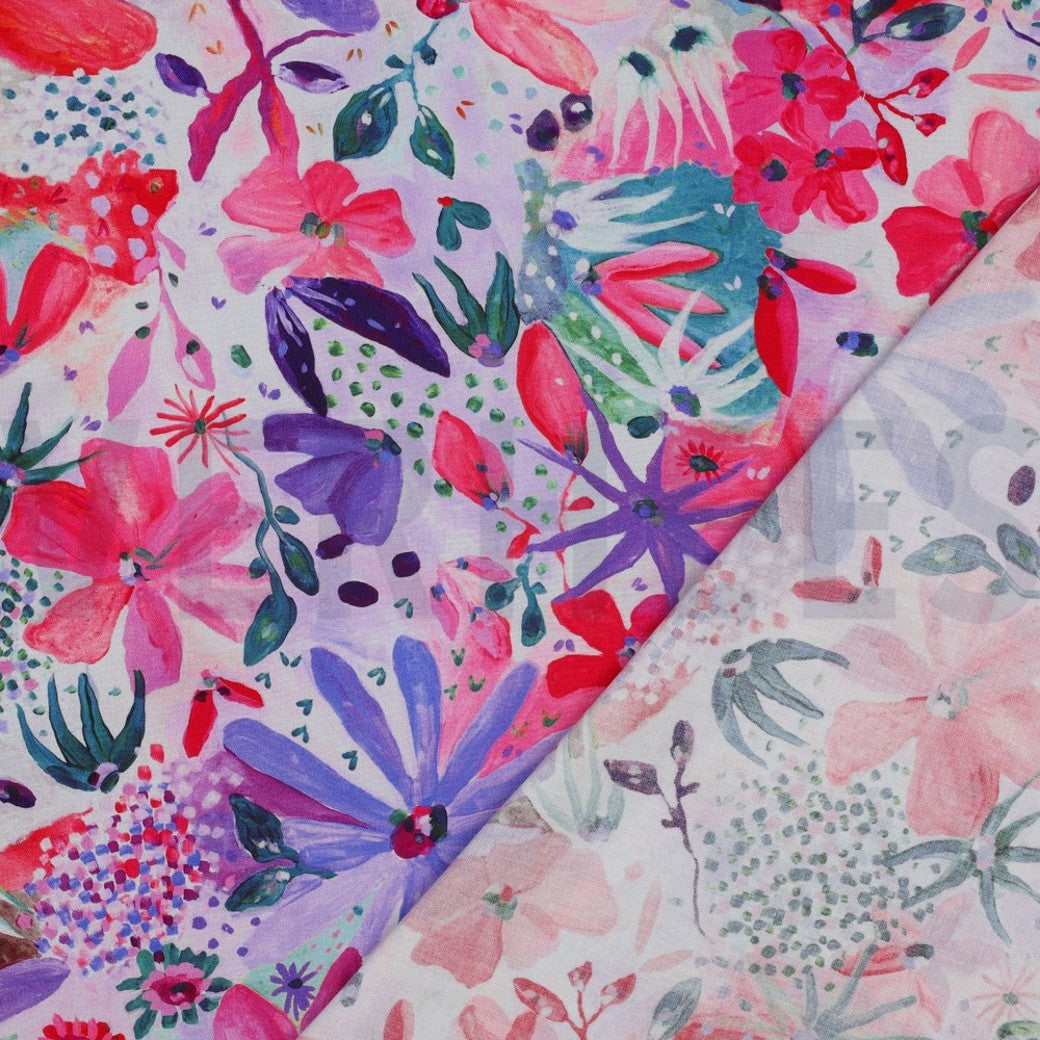 LENZING™ ECOVERO™ Viscose Fabric – Digital Soiree Pink – Nerida Hansen